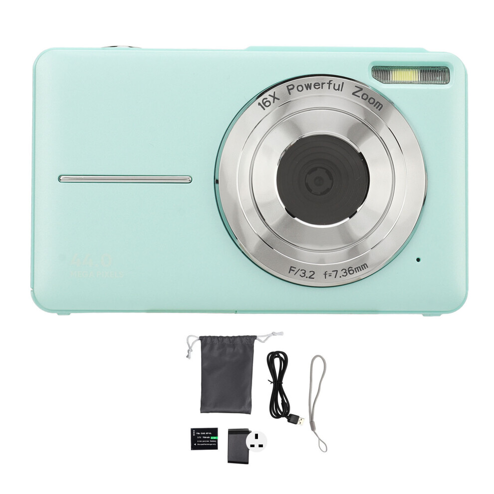 ( Uk Plug 100Â240V) Camera 44Mp 1080P 16X Zoom Af 2.5" Ips Anti Shake Green 643505092875