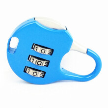 (Sky Blue) Mini 3-Digit Combination Padlock Zinc Alloy Anti-Theft Sky Blue