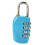 (Sky Blue) 4 Digit Combination Padlock Zinc Alloy Silver 1