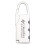 (Silver White) 3 Digit Combination Padlock Zinc Alloy Silver White 1