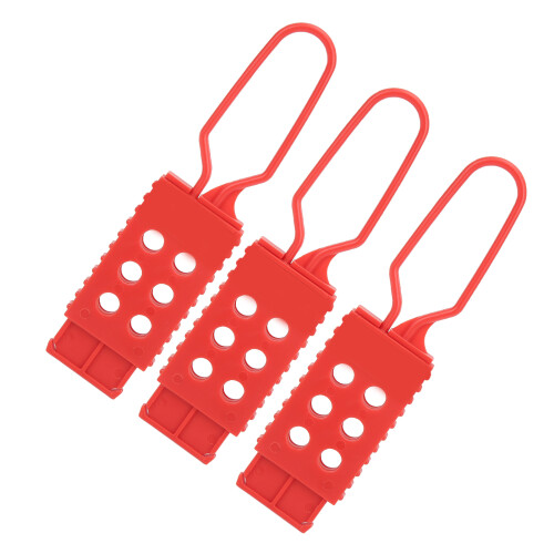 3x Tag-Out Hasp 6 Loops Nylon Safety Padlock 1