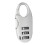 (Silver) Mini 3-Digit Travel Padlock Safety Lock Suitcases Cabinets Silver 1