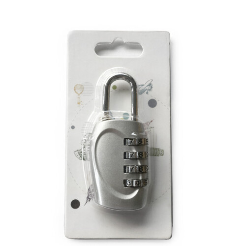 (Silver) 4 Digit Combination Padlock Zinc Alloy Silver 2