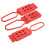 3x Tag-Out Hasp 6 Loops Nylon Safety Padlock 3
