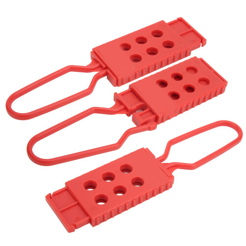 3x Tag-Out Hasp 6 Loops Nylon Safety Padlock 2