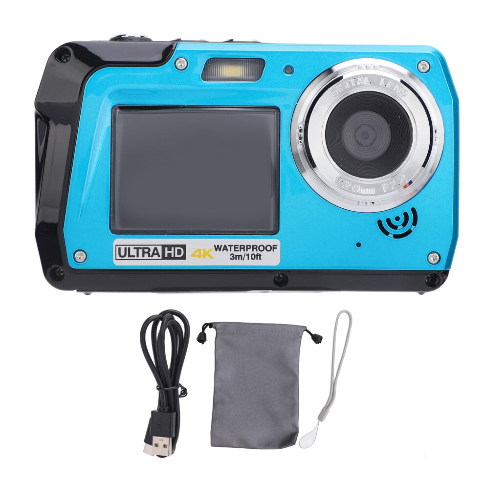 Underwater Camera 4K 56Mp 16X Zoom Dual Screens 10Ft Waterproof 643505092486