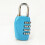 (Sky Blue) 4 Digit Combination Padlock Zinc Alloy Silver 3