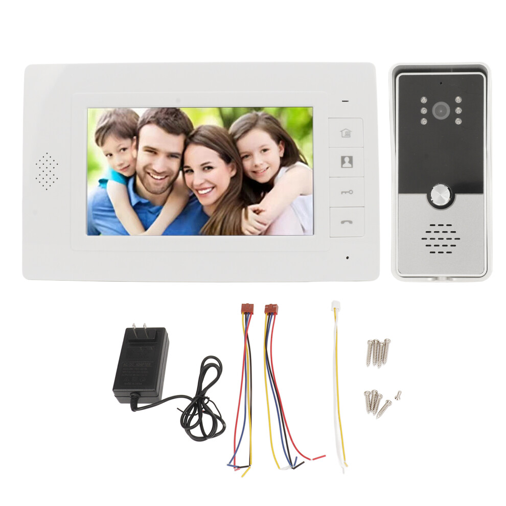 (Us Plug) 7In Tft Video Doorbell With Night Vision 2-Way Talk 643505096187