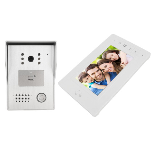 (EU Plug) Wired Video Intercom 7in TFT Infrared Night Vision Door Phone 2