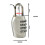 (Silver) 4 Digit Combination Padlock Zinc Alloy Silver 4