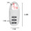 (Silver) Mini 3-Digit Travel Padlock Safety Lock Suitcases Cabinets Silver 3