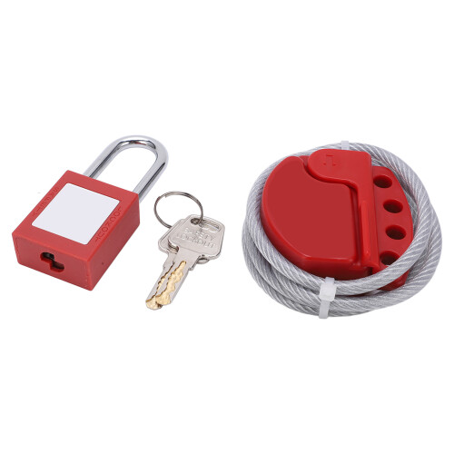Safety Cable Lock 1.8m High Temp Resistant Anticorrosion Adjustable