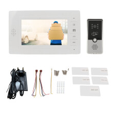 (EU Plug) 7 Inch Wired Video Intercom HD Camera Doorbell Phone Dual Way US Plug