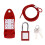 2m Cable Lockout Fish Shaped Hasp 38mm Padlock Set Stainless Steel 1