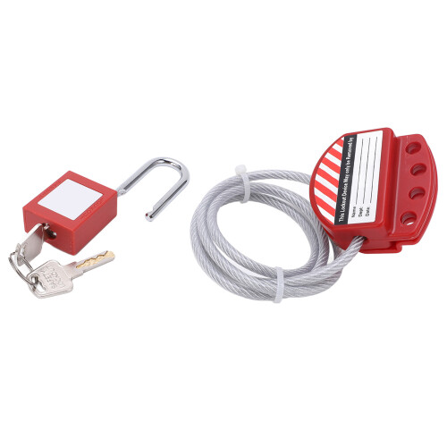 Safety Cable Lock 1.8m High Temp Resistant Anticorrosion Adjustable 1