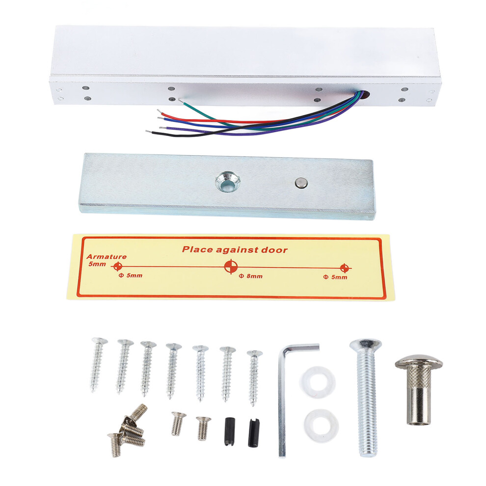 Electromagnetic Lock 280Kg Holding Force Indicator Aluminum 604725092588
