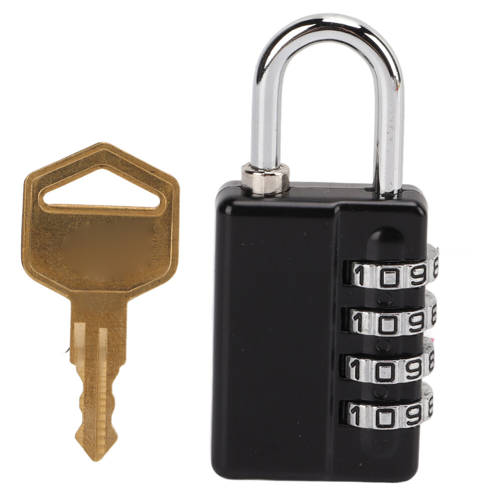 Gym Bag Locker Padlock 4-Digit Zinc Alloy Black Anti-Rust-image-OPC-PMK56CR-NEW