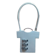 (Silver) Cute Zinc Alloy Clothes-Shaped Combination Lock for Suitcase Black