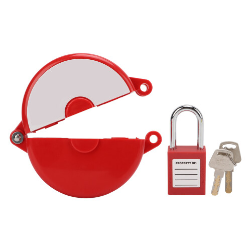 Hose Bib Lock Plastic ABS Safety Handwheel Red Tool 1