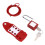 2m Cable Lockout Fish Shaped Hasp 38mm Padlock Set Stainless Steel 4
