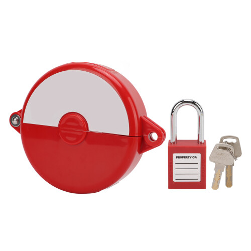 Hose Bib Lock Plastic ABS Safety Handwheel Red Tool 2
