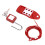2m Cable Lockout Fish Shaped Hasp 38mm Padlock Set Stainless Steel 2