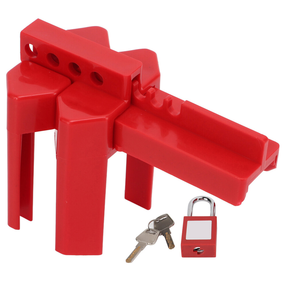 Adjustable Ball Valve Lock Red 38Mm Padlock Dn8-Dn50 Industry 604725141316