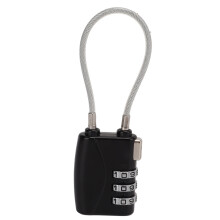 3-Dial Cable Lock Padlock Anti-Theft for Travel Luggage