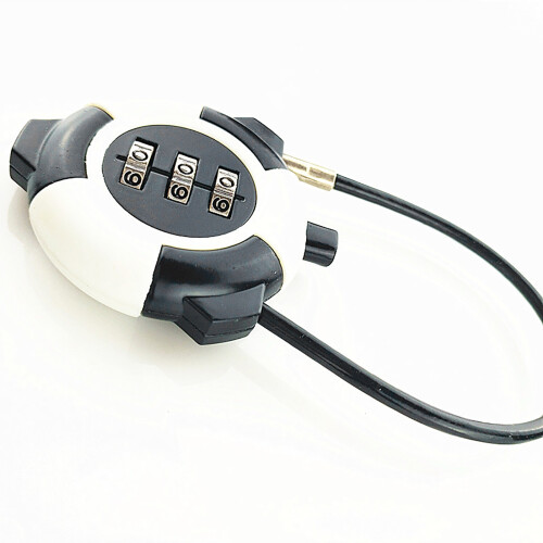 (Black) Zinc Alloy Combination Lock for Computer Travel Black 2