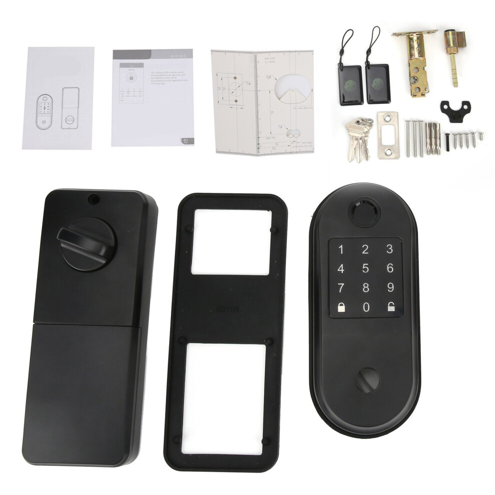 Smart Door Lock Touchscreen Keyless Deadbolt Fingerprint Bluetooth 604725145024
