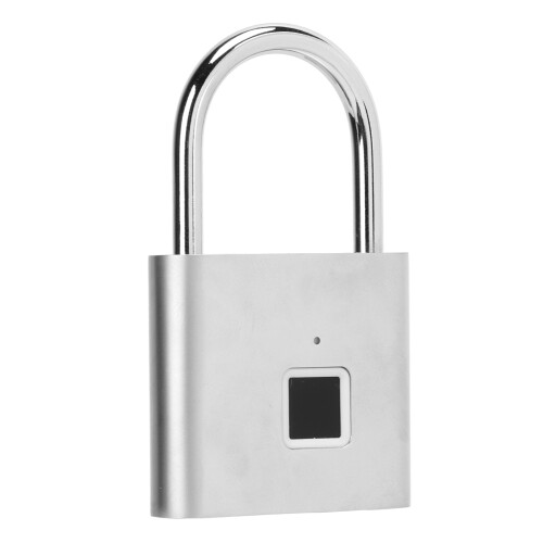 (Silver) Smart-Fingerabdruckschloss USB-Akku IP56 wasserdicht Silber 2