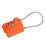 TSA Approved 3-Digit Resettable Orange Travel Padlock 5