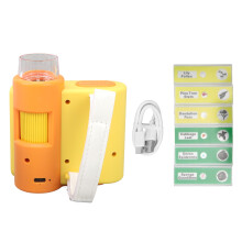 (Jaune) Kids Microscope 2in Screen 1000X LED 1080P Photo Video