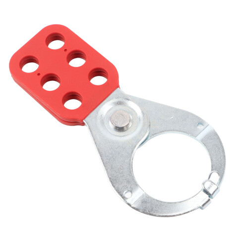 Stahl-Verriegelungsschloss 6 Löcher Rot/Silber 1