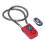 (Red) Alarm Lock Password Remote Control 4 Digit 110dB IP55 Waterproof 5