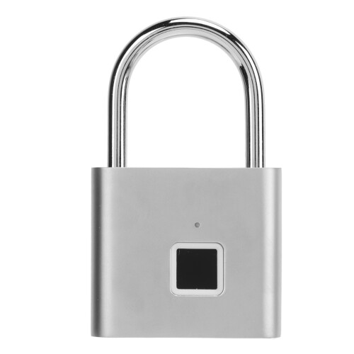 (Silver) Smart-Fingerabdruckschloss USB-Akku IP56 wasserdicht Silber 1