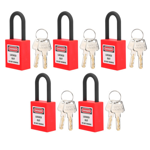 (Red) 5x38mm-Nylon-Schutzschloss-Industrie-Rot 1