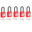 (Red) 5x38mm-Nylon-Schutzschloss-Industrie-Rot 3