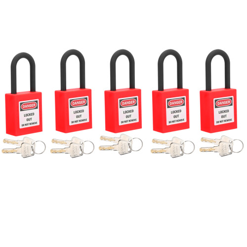 (Red) 5x38mm-Nylon-Schutzschloss-Industrie-Rot 2