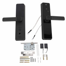 (Black) Smart door lock WiFi fingerprint password TUYA APP black
