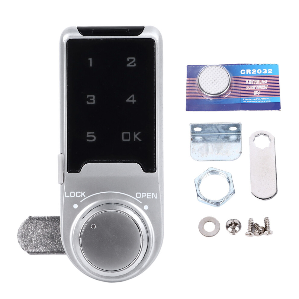 Touch Digital Password Keypad Cabinet Lock 30Mm Silver Anti-Theft 604725125668