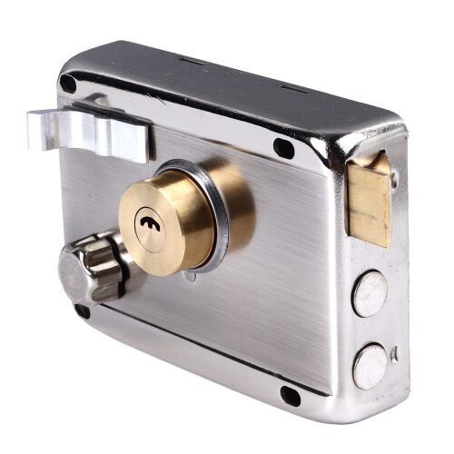 Cylinder Door Rim Lock Copper Core Left Handed Deadbolt Set 1