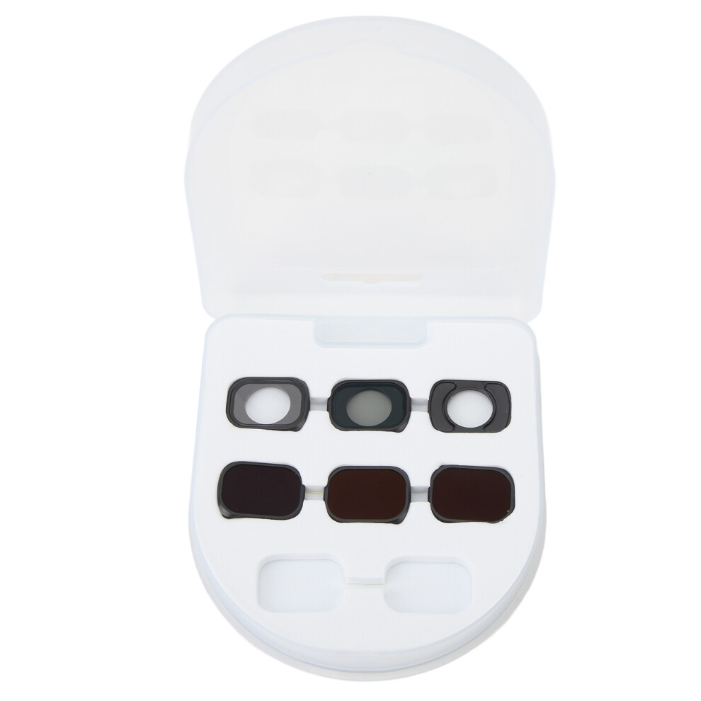 6Pcs Nd Filters Hd Glass Nd16 Nd64 Nd256 Star Soft Osmo Pocket3 Black 643505097849