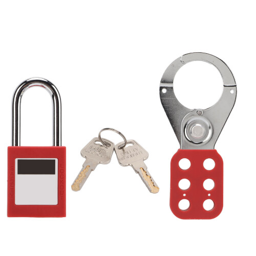 38mm Lockout Tagout Hasp 6 Hole Security with Padlock Industrial 1