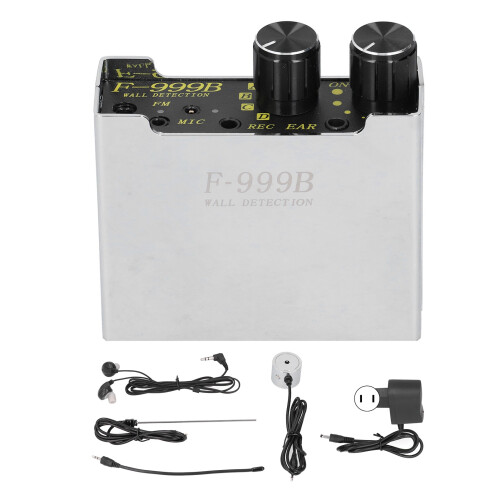(US Plug) F-999b Pipe Leak Detector High Sensitivity Voice Amplifier EU Plug