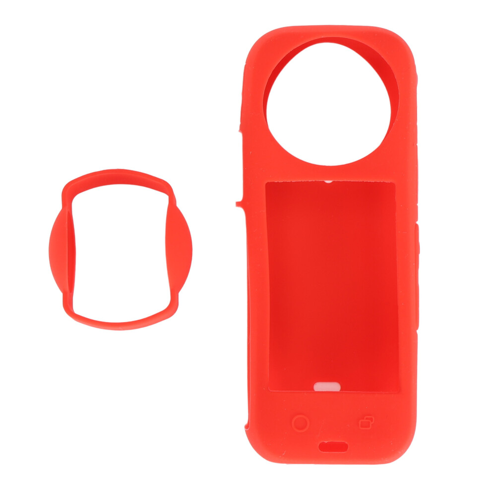 (Red) Action Camera Case Silicone Shockproof Cover For Insta360 X4 Red 643505997828