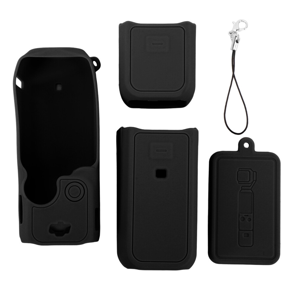 (Black) Sports Camera Case Soft Silicone Cover For Osmo Pocket 3 Roseate Black 643505085594