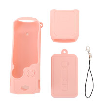 (Pink) Silicone Case for Osmo Pocket 3 Dustproof Scratchproof Washable Pink