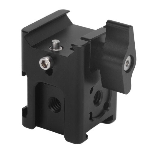 Stabilizer Rod Clamp Aluminum Alloy 1/4" 3/8" Threaded Hole 1