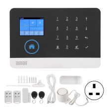 (Prise UK) 2,4-Zoll-WLAN+GSM-Alarmanlage feuerfest diebstahlsicher Smart-Host